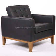 Knoll Style Wood Frame Fabric Single Sofa